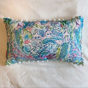 Lilly Pulitzer Indoor/Outdoor Pillow with Pom-Poms